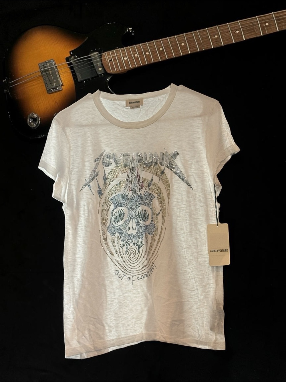 Zadig & Voltaire Walk Chine Punk Strass T-Shirt NWT Size XS SOLD OUT! - Picture 1 of 6